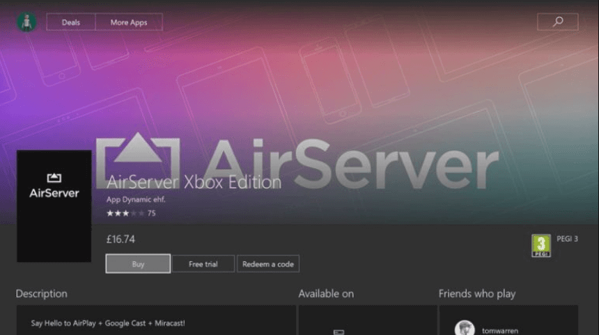 Install Beetv Xbox via AirServer